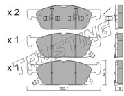 1117.0 Sada brzdových destiček, kotoučová brzda TRUSTING