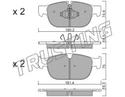 1120.0 TRUSTING sada brzdových platničiek kotúčovej brzdy 1120.0 TRUSTING