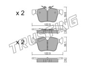 1122.0 TRUSTING sada brzdových platničiek kotúčovej brzdy 1122.0 TRUSTING