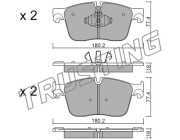 1124.0 TRUSTING sada brzdových platničiek kotúčovej brzdy 1124.0 TRUSTING