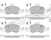 1127.0 Sada brzdových destiček, kotoučová brzda TRUSTING