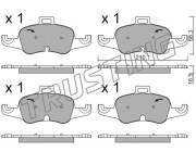 1127.0 Sada brzdových destiček, kotoučová brzda TRUSTING