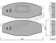 112.1 TRUSTING sada brzdových platničiek kotúčovej brzdy 112.1 TRUSTING