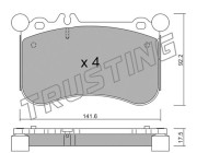 1133.0 TRUSTING sada brzdových platničiek kotúčovej brzdy 1133.0 TRUSTING