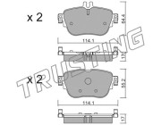 1136.0 TRUSTING sada brzdových platničiek kotúčovej brzdy 1136.0 TRUSTING