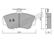 132.0 TRUSTING sada brzdových platničiek kotúčovej brzdy 132.0 TRUSTING