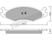 135.0 TRUSTING sada brzdových platničiek kotúčovej brzdy 135.0 TRUSTING