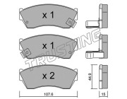 171.0 TRUSTING sada brzdových platničiek kotúčovej brzdy 171.0 TRUSTING