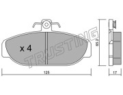 190.0 TRUSTING sada brzdových platničiek kotúčovej brzdy 190.0 TRUSTING
