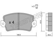193.0 Sada brzdových destiček, kotoučová brzda TRUSTING