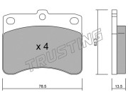 210.0 TRUSTING sada brzdových platničiek kotúčovej brzdy 210.0 TRUSTING
