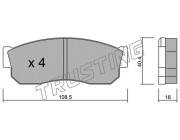 211.1 TRUSTING sada brzdových platničiek kotúčovej brzdy 211.1 TRUSTING
