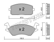 243.0 Sada brzdových destiček, kotoučová brzda TRUSTING