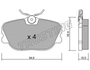 244.0 Sada brzdových destiček, kotoučová brzda TRUSTING