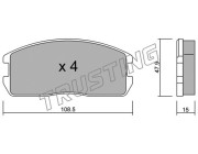 247.0 Sada brzdových destiček, kotoučová brzda TRUSTING
