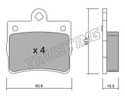 264.0 TRUSTING sada brzdových platničiek kotúčovej brzdy 264.0 TRUSTING