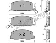 289.0 TRUSTING sada brzdových platničiek kotúčovej brzdy 289.0 TRUSTING