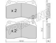297.5 TRUSTING sada brzdových platničiek kotúčovej brzdy 297.5 TRUSTING