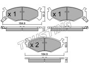 298.0 Sada brzdových destiček, kotoučová brzda TRUSTING