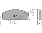 309.0 Sada brzdových destiček, kotoučová brzda TRUSTING