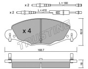 341.0 TRUSTING sada brzdových platničiek kotúčovej brzdy 341.0 TRUSTING