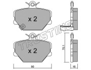 350.0 TRUSTING sada brzdových platničiek kotúčovej brzdy 350.0 TRUSTING