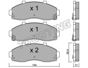 382.0 Sada brzdových destiček, kotoučová brzda TRUSTING