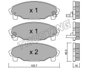388.0 TRUSTING sada brzdových platničiek kotúčovej brzdy 388.0 TRUSTING