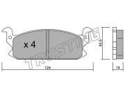 389.0 TRUSTING sada brzdových platničiek kotúčovej brzdy 389.0 TRUSTING
