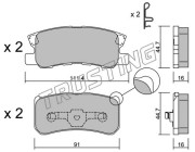 415.1 Sada brzdových destiček, kotoučová brzda TRUSTING