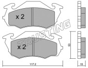 427.0 TRUSTING sada brzdových platničiek kotúčovej brzdy 427.0 TRUSTING