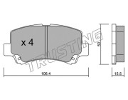 434.0 TRUSTING sada brzdových platničiek kotúčovej brzdy 434.0 TRUSTING