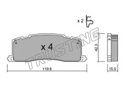 441.0 TRUSTING sada brzdových platničiek kotúčovej brzdy 441.0 TRUSTING