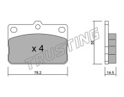 456.0 TRUSTING sada brzdových platničiek kotúčovej brzdy 456.0 TRUSTING