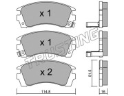 503.0 Sada brzdových destiček, kotoučová brzda TRUSTING