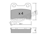 551.0 TRUSTING sada brzdových platničiek kotúčovej brzdy 551.0 TRUSTING
