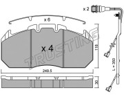 603.0W Sada brzdových destiček, kotoučová brzda TRUSTING