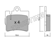 613.0 TRUSTING sada brzdových platničiek kotúčovej brzdy 613.0 TRUSTING