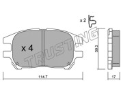 633.0 TRUSTING sada brzdových platničiek kotúčovej brzdy 633.0 TRUSTING