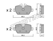 657.0 TRUSTING sada brzdových platničiek kotúčovej brzdy 657.0 TRUSTING