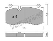 685.0 TRUSTING sada brzdových platničiek kotúčovej brzdy 685.0 TRUSTING
