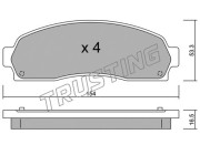 701.0 TRUSTING sada brzdových platničiek kotúčovej brzdy 701.0 TRUSTING