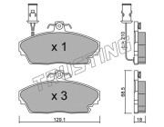 705.0 TRUSTING sada brzdových platničiek kotúčovej brzdy 705.0 TRUSTING