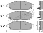 735.0 TRUSTING sada brzdových platničiek kotúčovej brzdy 735.0 TRUSTING