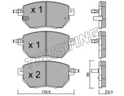 757.0 TRUSTING sada brzdových platničiek kotúčovej brzdy 757.0 TRUSTING