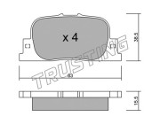 768.0 TRUSTING sada brzdových platničiek kotúčovej brzdy 768.0 TRUSTING