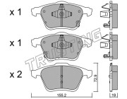 821.0 Sada brzdových destiček, kotoučová brzda TRUSTING