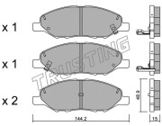 827.0 TRUSTING sada brzdových platničiek kotúčovej brzdy 827.0 TRUSTING