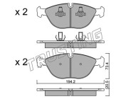 845.0 TRUSTING sada brzdových platničiek kotúčovej brzdy 845.0 TRUSTING