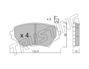 887.0 TRUSTING sada brzdových platničiek kotúčovej brzdy 887.0 TRUSTING